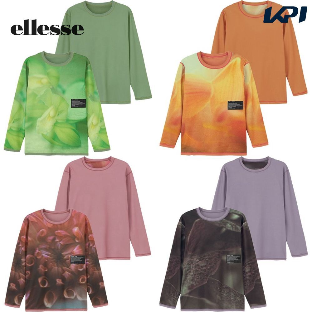 エレッセ Ellesse テニスウェア ユニセックス W.P.D.ダブルフェイスロングスリーブティ EU123100- 2023SS