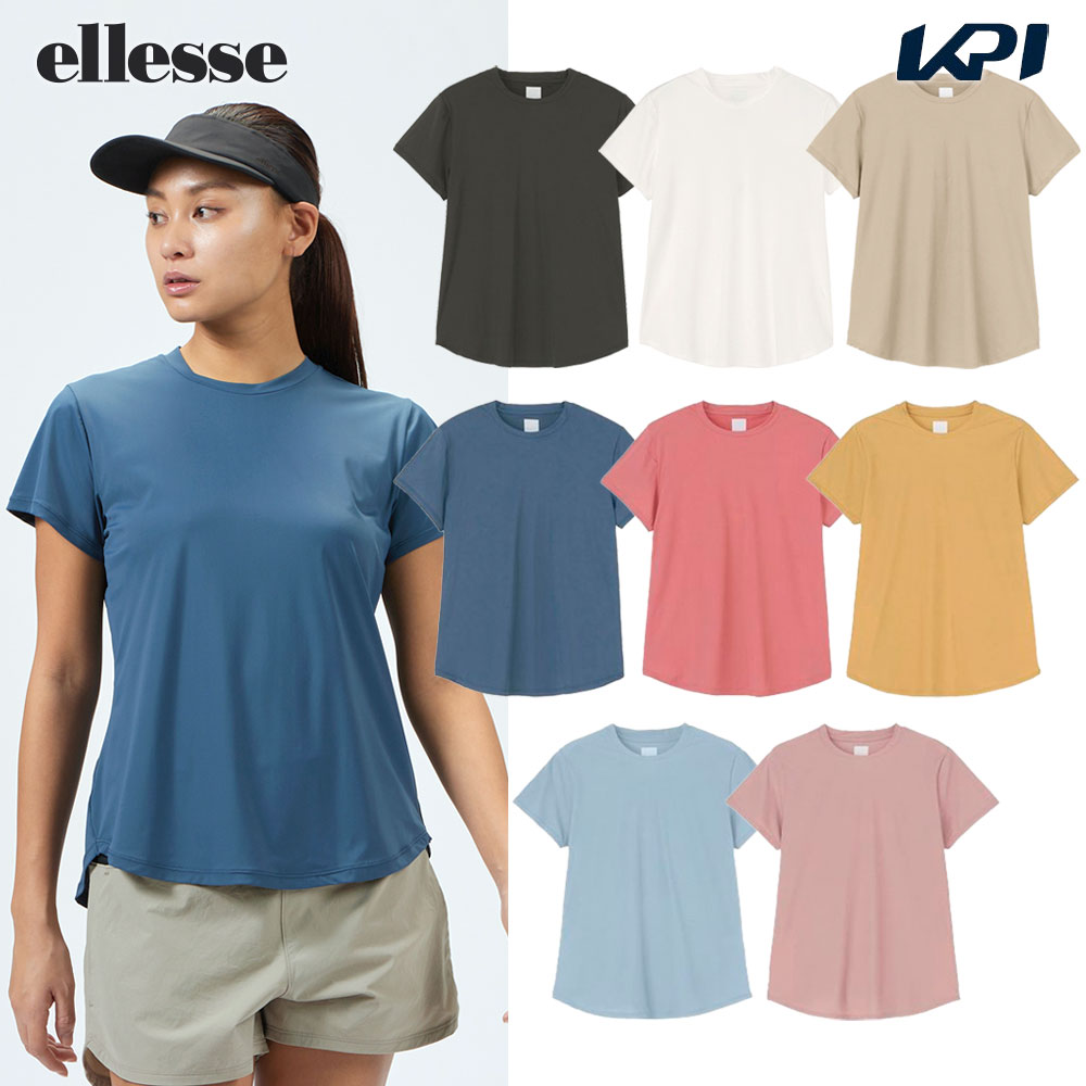 エレッセ Ellesse テニスウェア レディース   4WAYストレッチAラインショートスリーブシャツ EW023104 2024SS