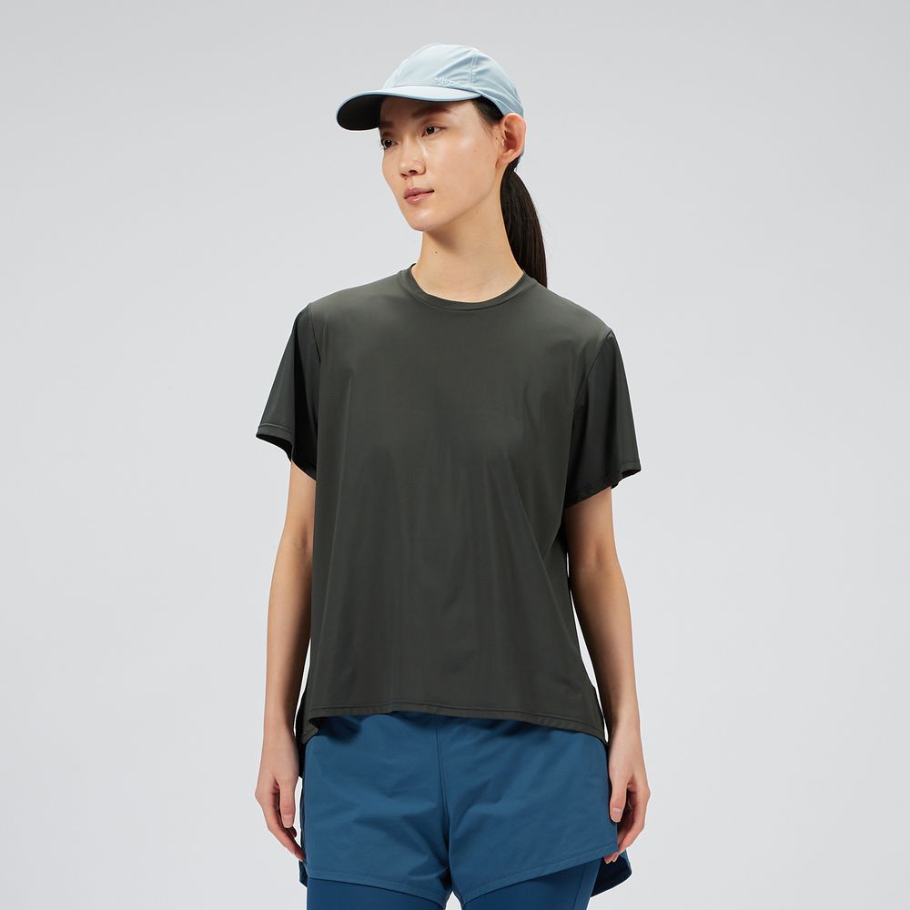 エレッセ Ellesse テニスウェア レディース ハイブリッドショートスリーブシャツ EW023106 2023SS