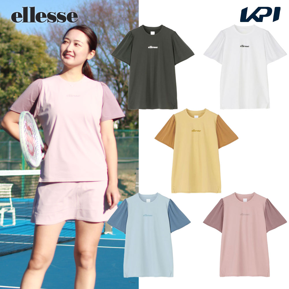 エレッセ Ellesse テニスウェア レディース GS 1st Tour S/S Shirt 半袖Tシャツ EW024110AS 2024SS :EW024110AS:KPI24