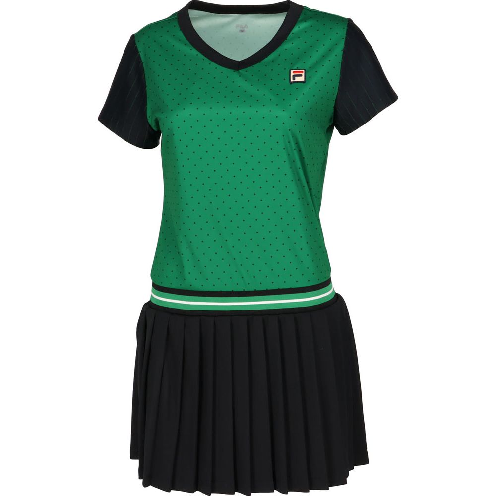 FILA テニス&バドミントンワンピース(レディース)VL2717-25 楽天市場】フィラ FILA テニスウエア スクエアドット Vネック