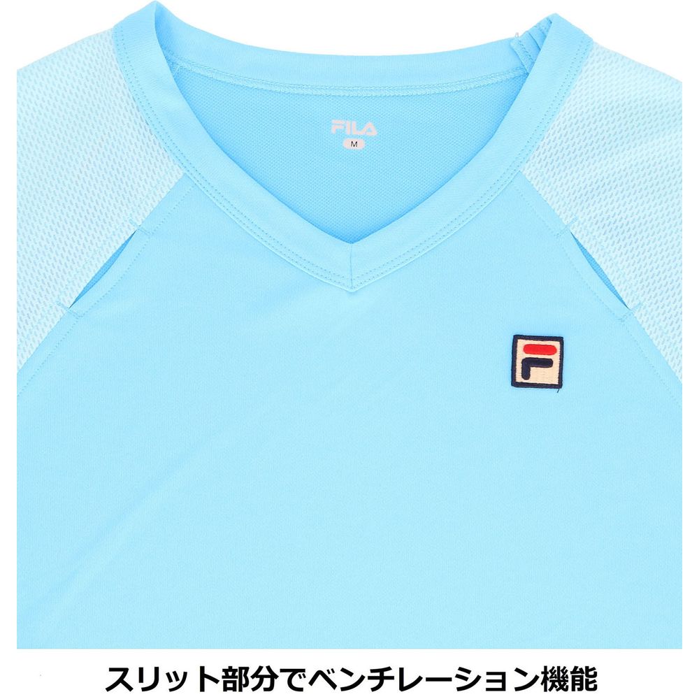 FILA（フィラ） テニスウェア レディース ゲームシャツ VL2834 2024SS