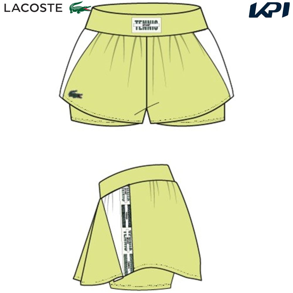 『即日出荷』ラコステ LACOSTE テニスウェア レディース インナースパッツ付きテニスショーツ GF1033-99-PI4 2023FW