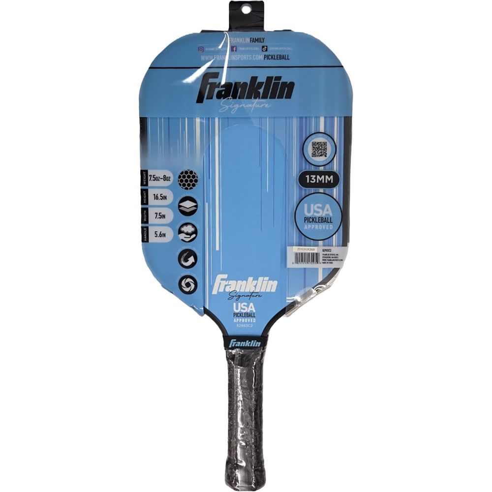 �s�b�N���{�[���p�h��  Franklin �t�����N���� SIGNATURE PICKLEBALL PADDLE 13MM BLUE 52983C2
