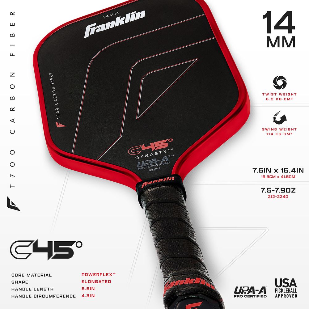 フランクリン Franklin ピックルボールラケット C45° CARBON PADDLE