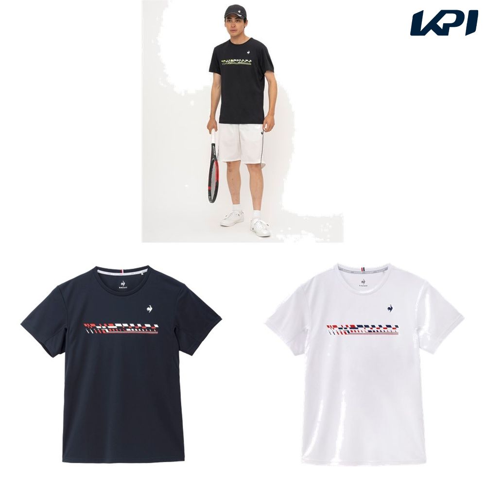 ルコック le coq sportif テニスウェア メンズ   トリコロールプリントゲームシャツ LN4FHT90M 2024FW