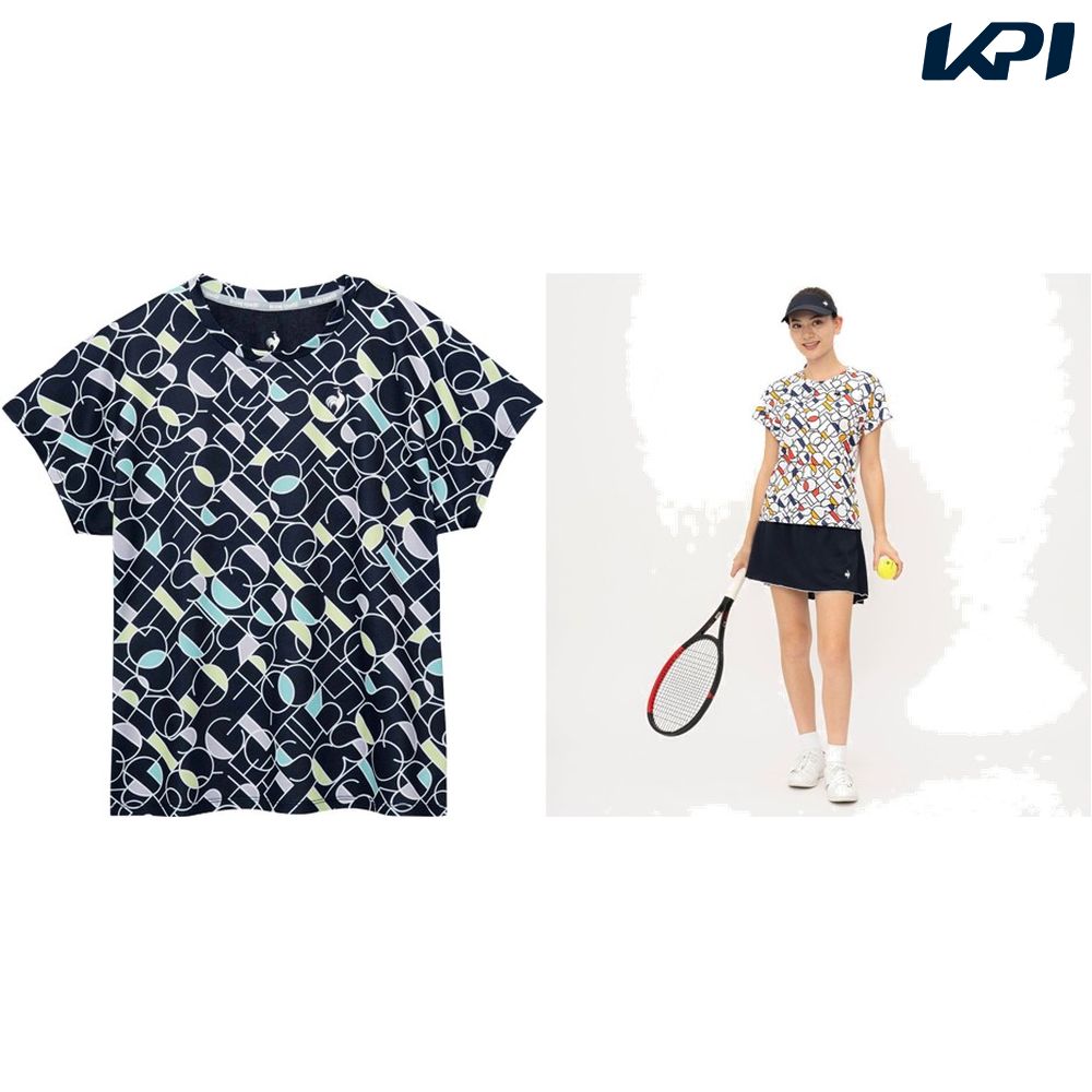 ルコック le coq sportif テニスウェア レディース   ロゴグラフィックゲームシャツ LN5SHT30L 2025SS