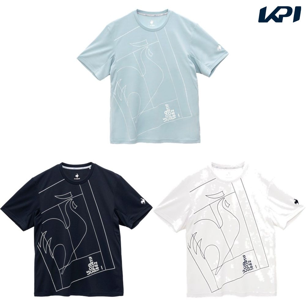ルコック le coq sportif テニスウェア メンズ   グラフィックプラクティスシャツ LN5SHT53M 2025SS