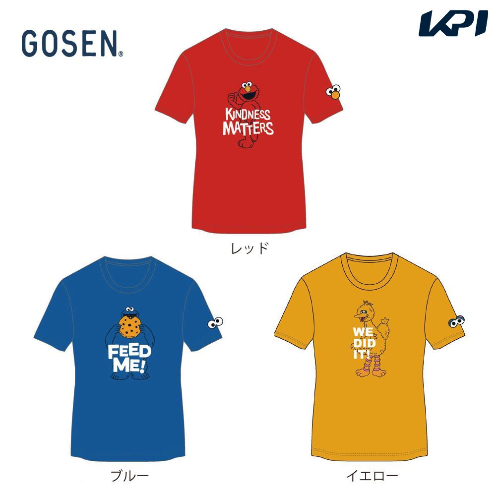 ゴーセン GOSEN テニスウェア ユニセックス 2026秋企画 プラクティスシャツ A セサミストリート LSS01 2026FW 10月下旬発売予定※予約