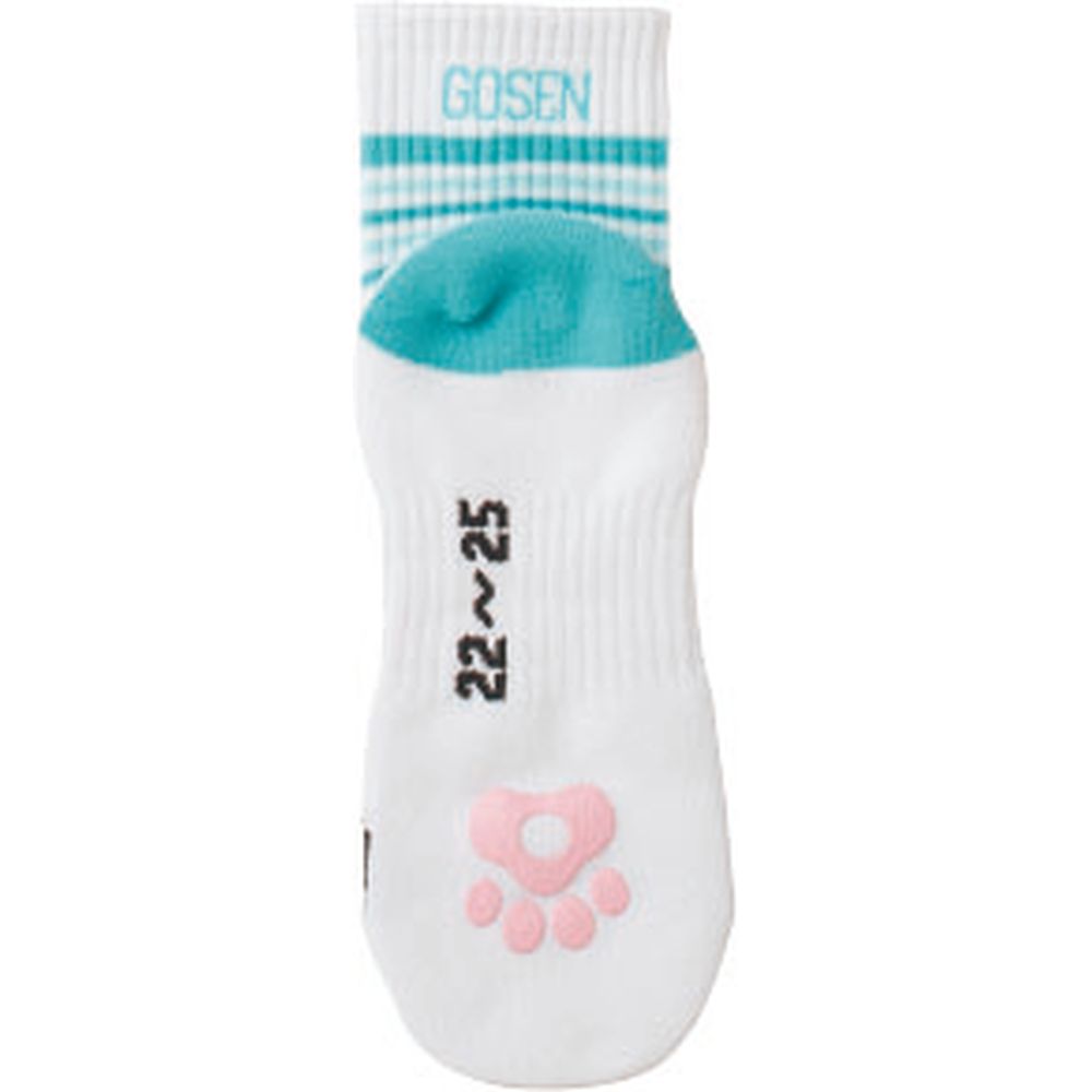 ゴーセン GOSEN テニスウェア  pochaneco ぽちゃ猫 ハーフソックス 22〜25cm NSH03 2020SS | GOSEN | 06