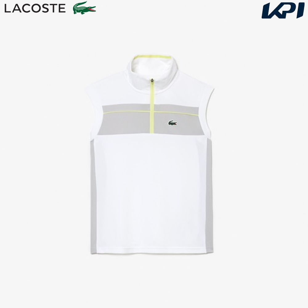 ラコステ LACOSTE テニスウェア レディース ハーフジップポロタンクトップ PF1181-99-LIW 2023FW 『即日出荷』