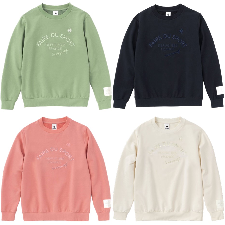 ルコック le coq sportif フィットネスウェア レディース クルーネックスウェット QMWVJF41 2023SS