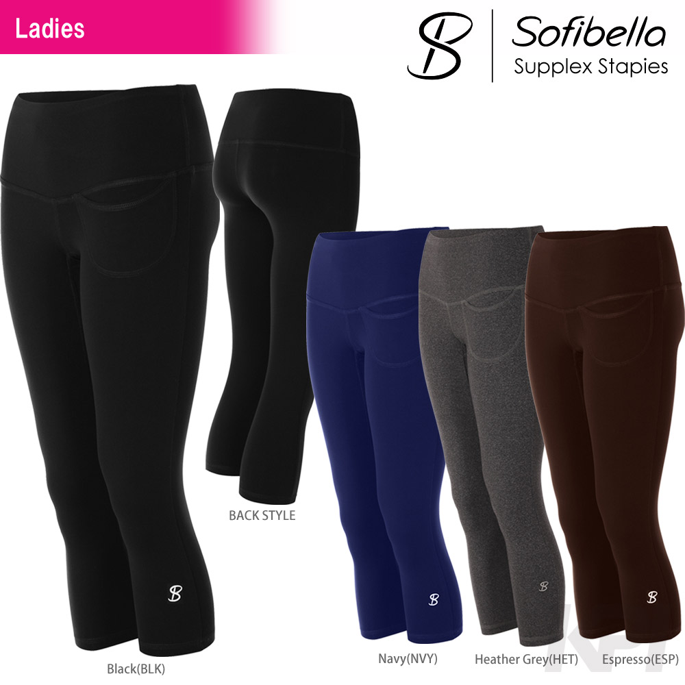 Yahoo! Yahoo!ショッピング(ヤフー ショッピング)Sofibella ソフィベラ 「Supplex Staples Collection サプレックスコレクション 　Pocket Capri SU6004」フィットネスウェア＆テニスウェア「FW」『即日出荷』