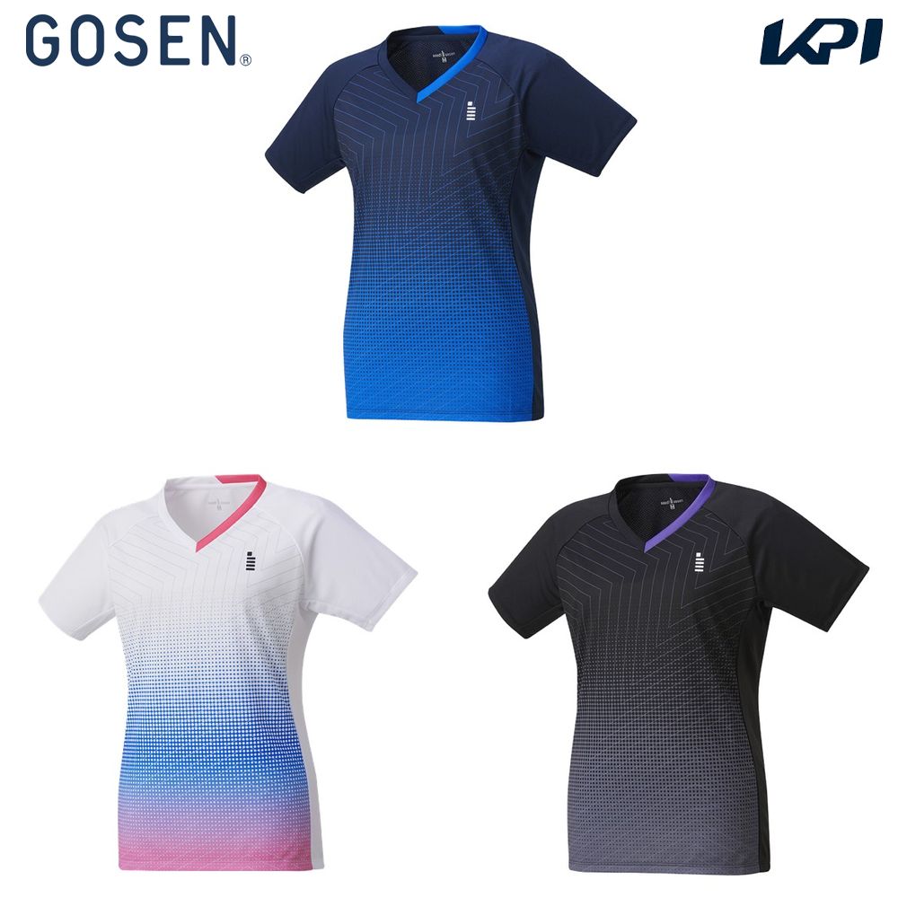 ゴーセン GOSEN テニスウェア レディース   ゲームシャツ T2411 2024SS｜kpi24