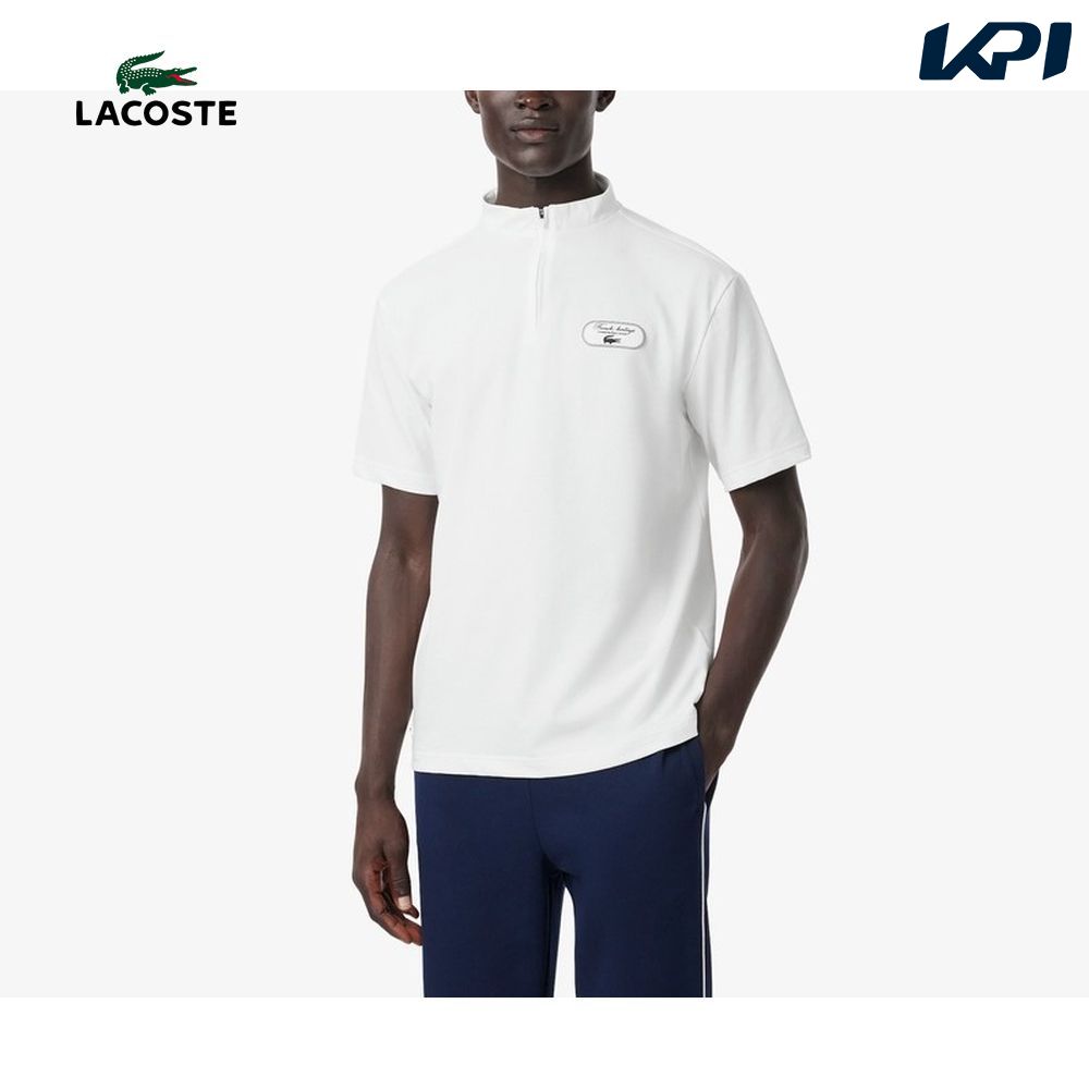 ラコステ LACOSTE テニスウェア メンズ   テニスヘリテージハーフジップウルトラドライTシャツ TH6754-10-70V 2026FW