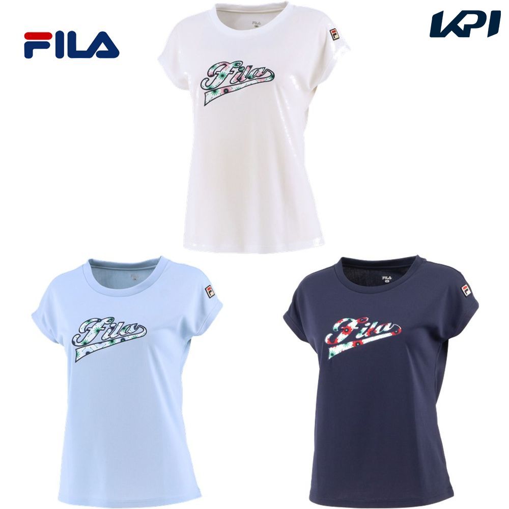 フィラ FILA テニスウェア レディース  アップリケTシャツ VL2465 2022SS