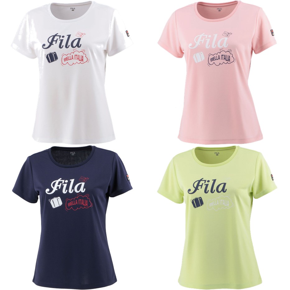 フィラ FILA テニスウェア レディース グラフィックTシャツ VL2637 2023SS