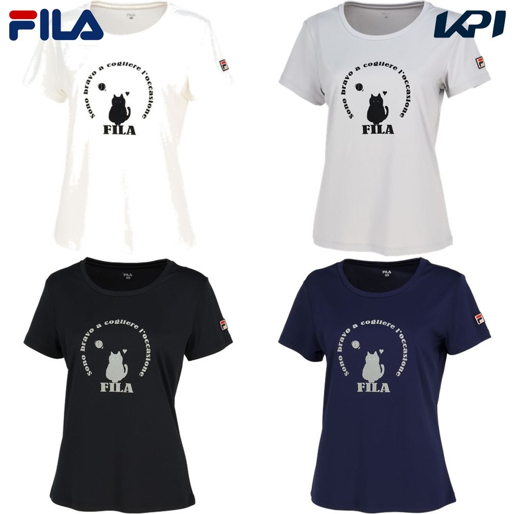 フィラ FILA テニスウェア レディース グラフィックTシャツ VL2702 2023FW