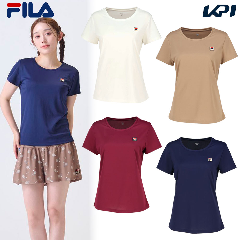 フィラ FILA テニスウェア レディース   グラフィックTシャツ VL2953 2024FW