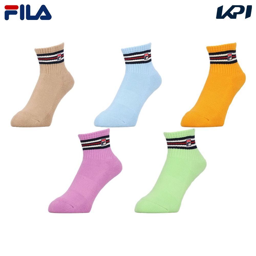 フィラ FILA テニスアクセサリー レディース   ライン入リソックス VL9310 2024SS