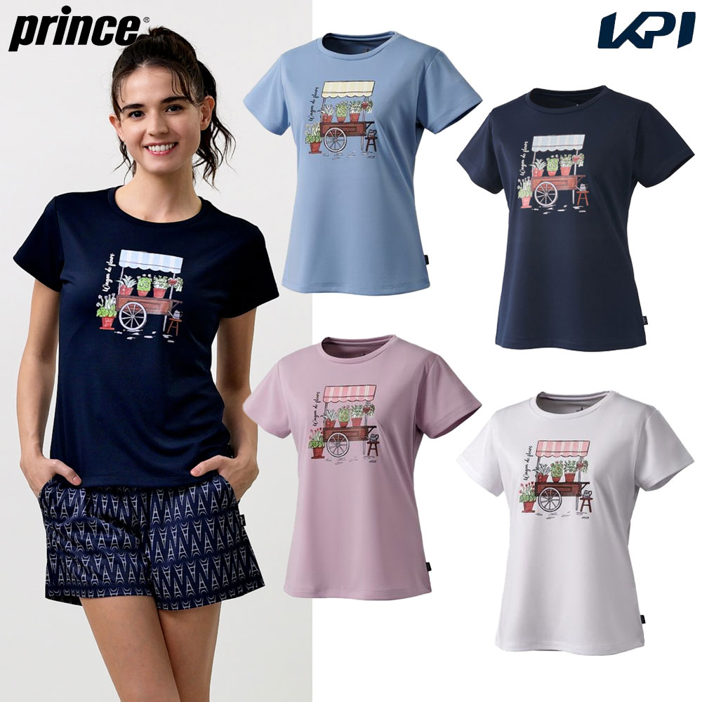 プリンス Prince テニスウェア レディース   Tシャツ WF4082 2024FW