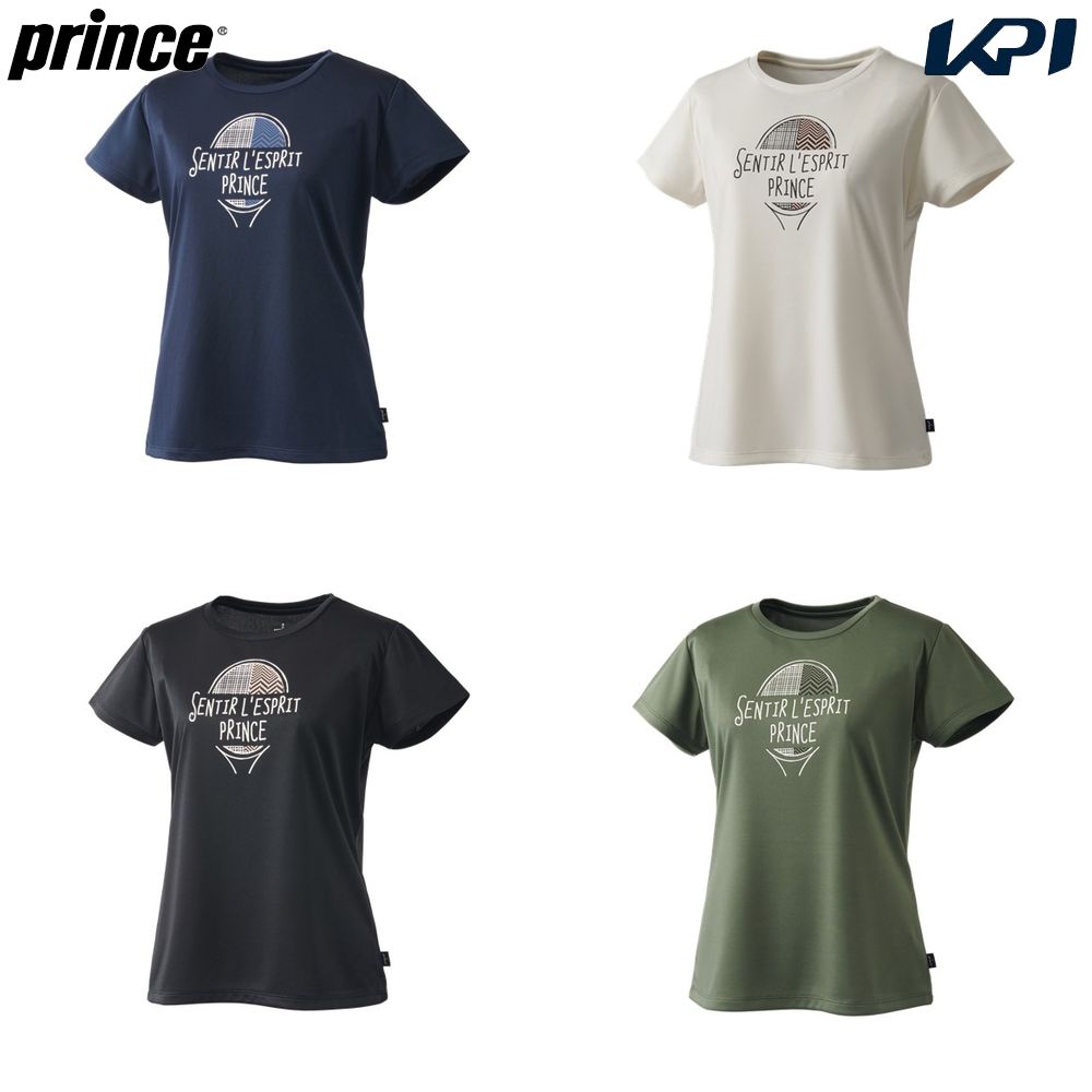 プリンス Prince テニスウェア レディース   Tシャツ WF4095 2024FW 8月下旬発売予定※予約｜kpi24