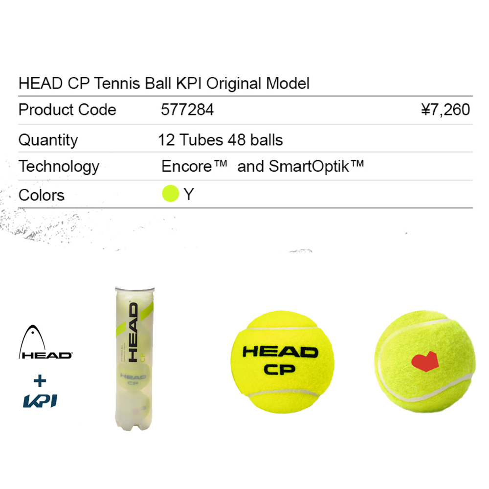 「SDGsプロジェクト」「KPIモデル」ヘッド HEAD テニスボール HEAD CP KPI ヘッド・シーピー 4球入り1箱 12缶/48球 577284 サステナブルパッケージ『即日出荷』｜kpisports｜04