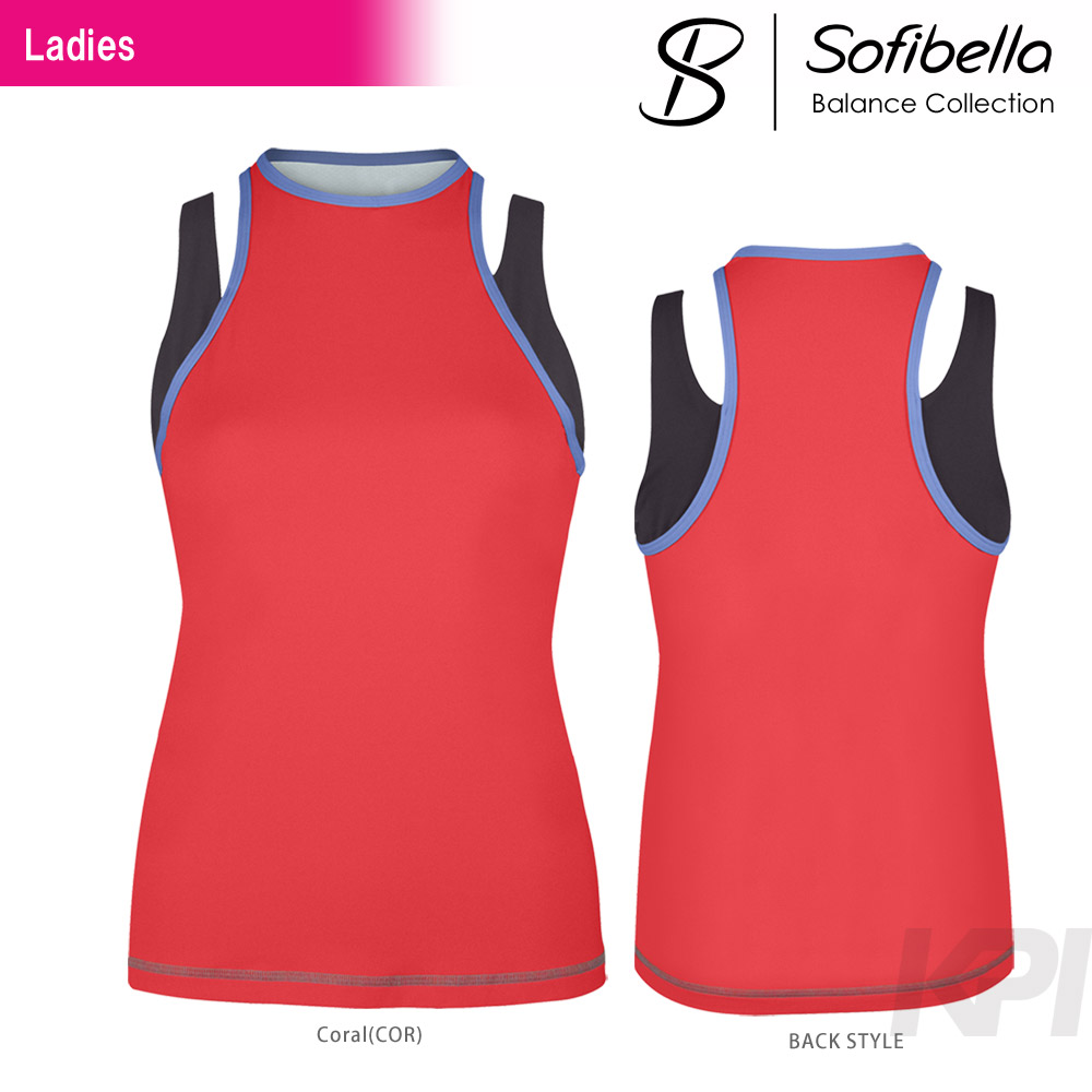 Sofibella ソフィベラ 「Balance Collection バランスコレクション 　Athletic Tank Top BA1467」テニスウェア「SSウェア」『即日出荷』｜kpisports