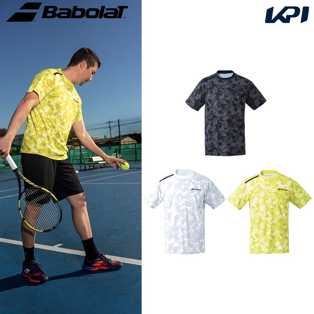バボラ Babolat テニスウェア メンズ PURE SHORT SLEEVE SHIRT ゲームシャツ BUG2305 2022SS『即日出荷』