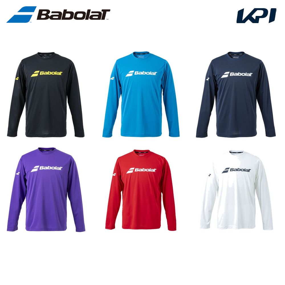 バボラ Babolat テニスウェア ユニセックス   CLUB LONG SLEEVE SHIRT クラブ ロングスリーブ 長袖Tシャツ BUP4510C 2024SS｜kpisports