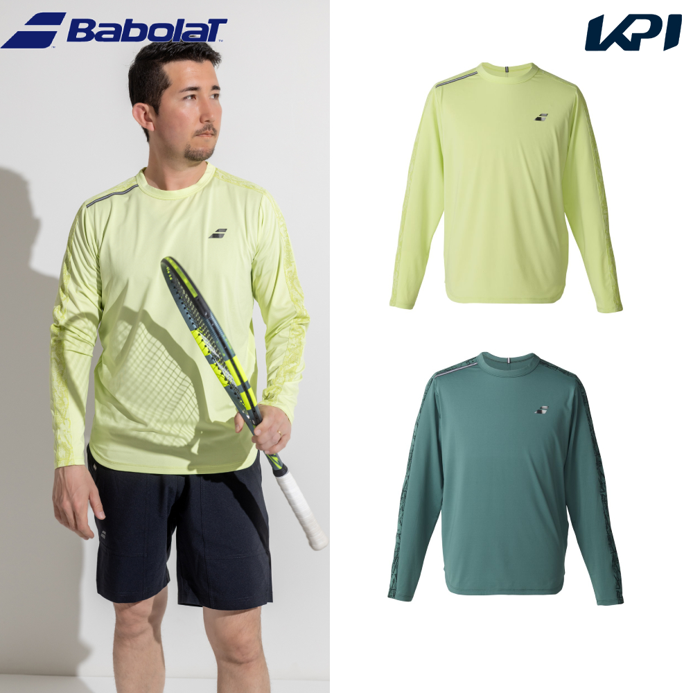 バボラ Babolat テニスウェア ユニセックス   PLAY LONG SLEEVE SHIRT ロングスリーブシャツ BUP6550 2026FW