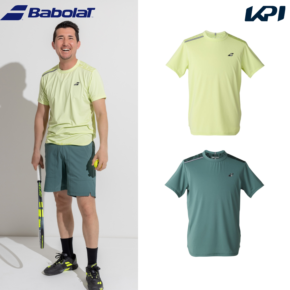 バボラ Babolat テニスウェア ユニセックス   PLAY SHORT SLEEVE SHIRT ショートスリーブシャツ BUP6551 2026FW