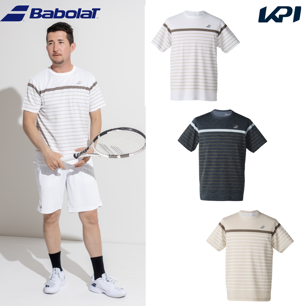 バボラ Babolat テニスウェア ユニセックス   PLAY SHORT SLEEVE SHIRT ショートスリーブシャツ BUP6554 2026FW