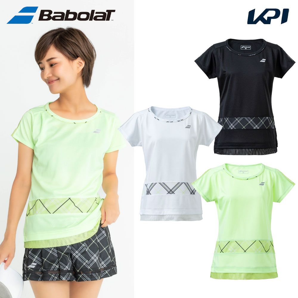 バボラ Babolat テニスウェア レディース   PURE SHORT SLEEVE SHIRT 半袖Tシャツ BWG4328 2024SS