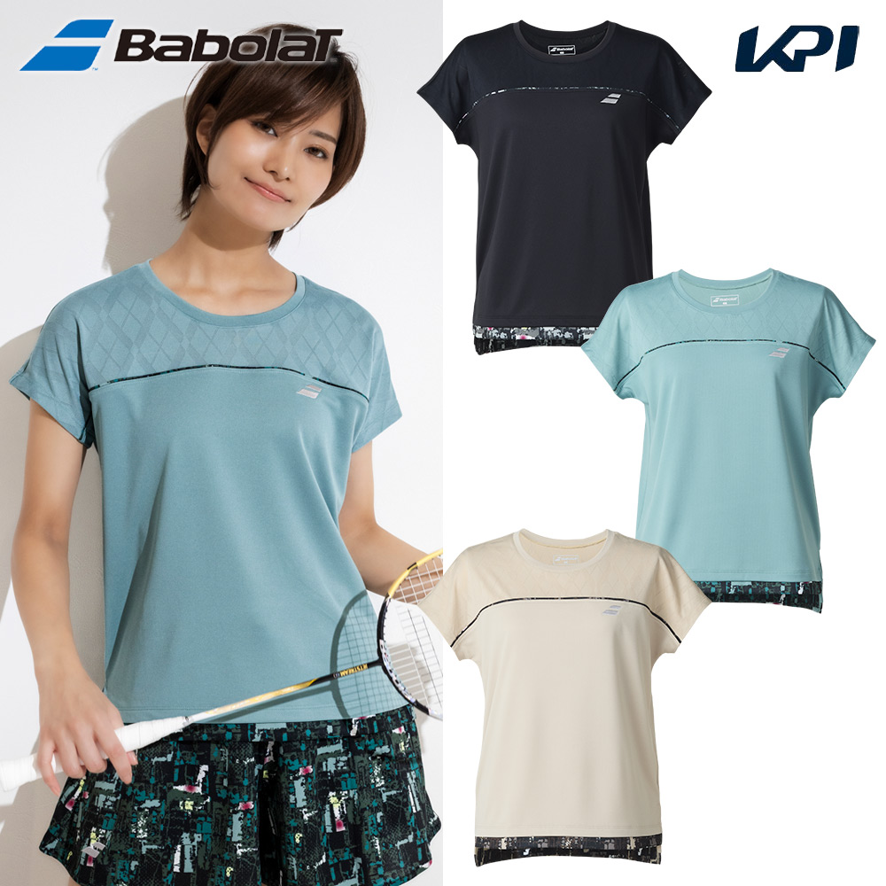 バボラ Babolat テニスウェア レディース   PURE SHORT SLEEVE SHIRT ゲームシャツ ショートスリーブシャツ 半袖シャツ BWP5574 2025FW | Babolat