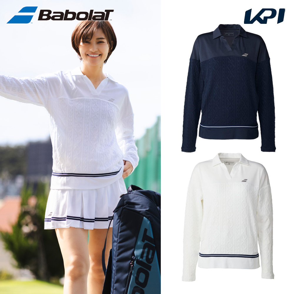 バボラ Babolat テニスウェア レディース   PURE LONG SLEEVE SHIRT LOOSE FIT 長袖Tシャツ BWT5126 2025SS