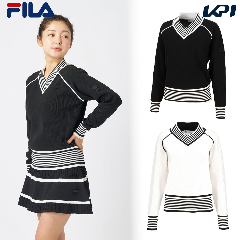 フィラ FILA テニスウェア レディース   Ｖネックセーター CZ6FGW048 2026FW 9月上旬発売予定※予約
