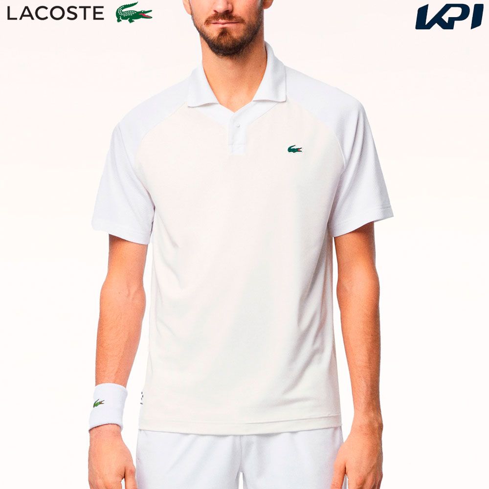 ラコステ LACOSTE テニスウェア メンズ   『ダニール・メドベージェフ』変形ポロシャツ DH7381-99-800 2024SS 『即日出荷』