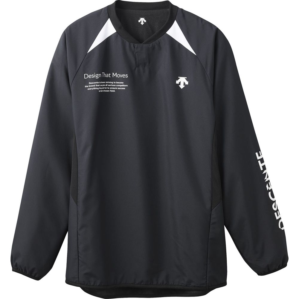 DESCENTE ブラック ウォームアップウェア 長袖 デサント（DESCENTE）（メンズ、レディース）バレーボールウェア