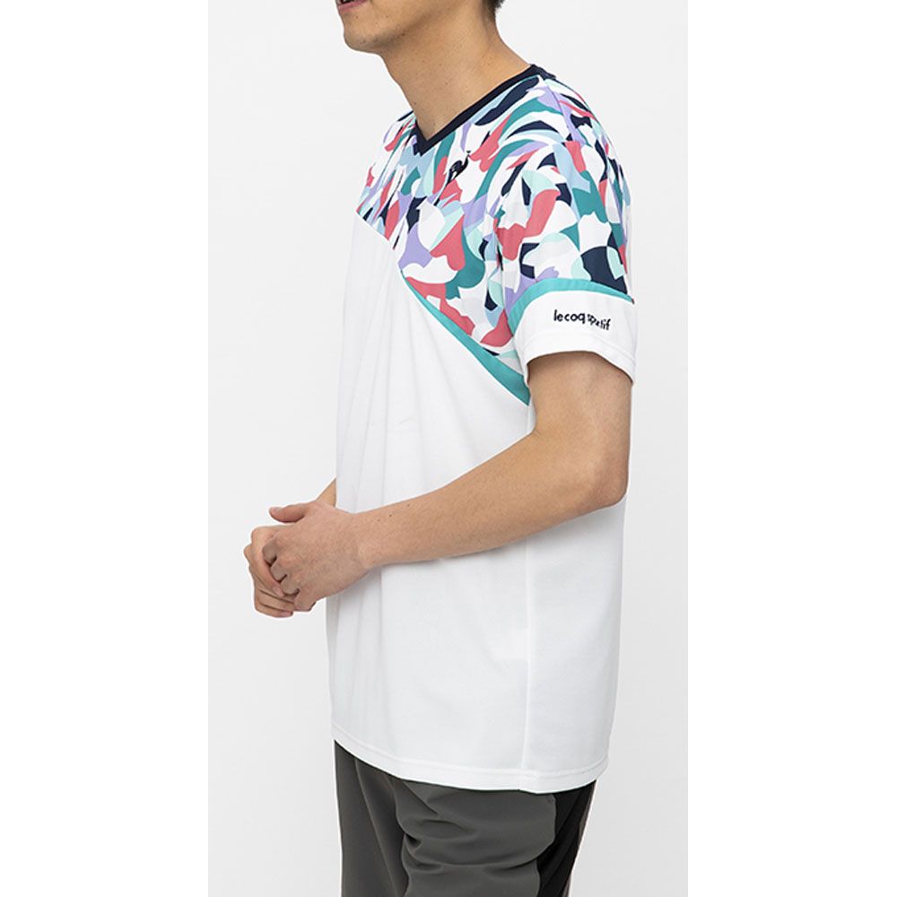 ルコック le coq sportif テニスウェア メンズ SUNSCREEN グラフィックゲームシャツ QTMVJA01 2023SS『即日出荷』｜kpisports｜07