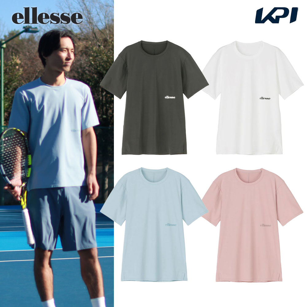 エレッセ Ellesse テニスウェア メンズ GS 1st Tour Shirt 半袖シャツ EM024156AS 2024SS :EM024156AS:KPIsports