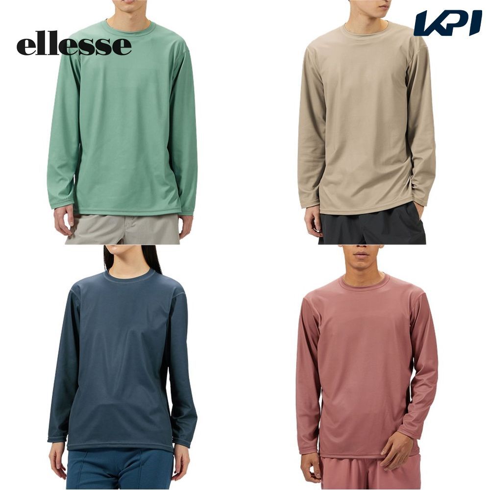 エレッセ Ellesse テニスウェア ユニセックス W.P.D.ダブルフェイスロングスリーブティ EU123100 2023SS