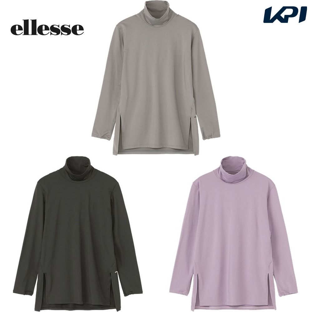 エレッセ Ellesse テニスウェア レディース ストレッチウォームロングスリーブシャツ 裏起毛 EW023322 2023FW