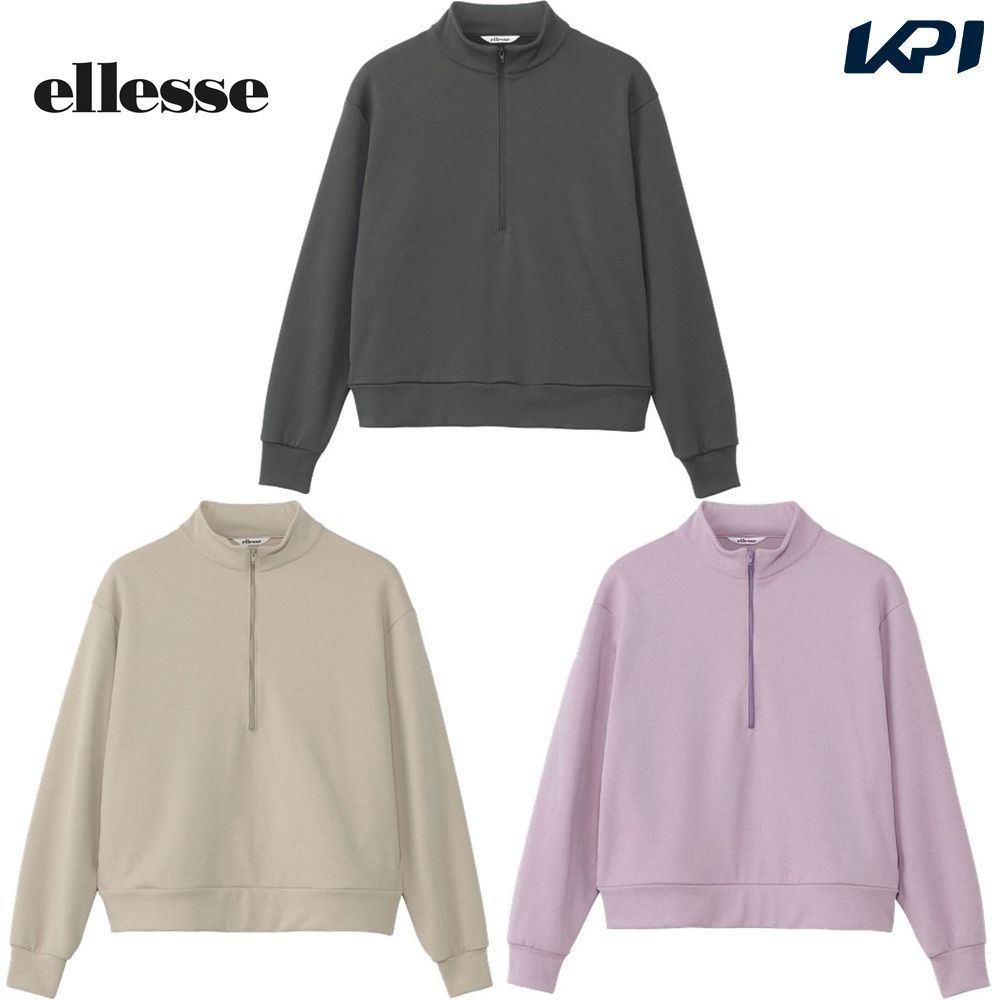 エレッセ Ellesse テニスウェア レディース コンフォートハーフジップシャツ EW323322 2023FW :EW323322:KPIsports