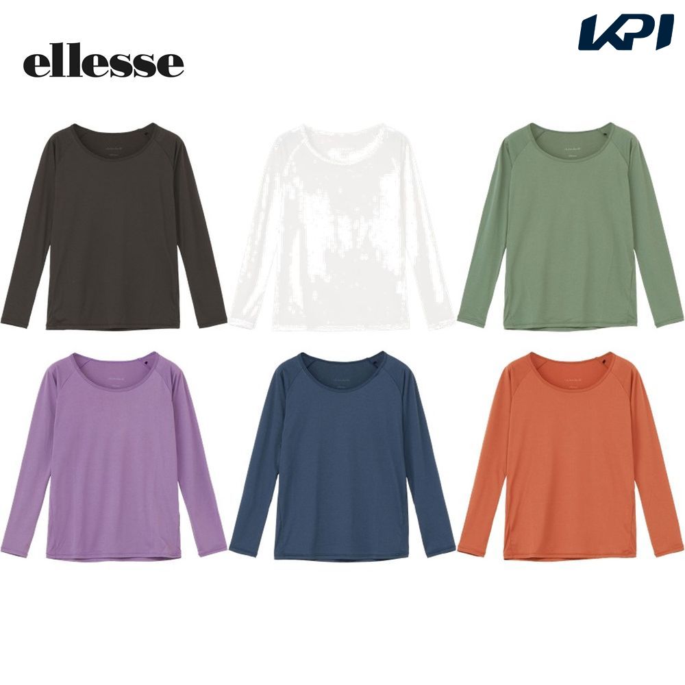 エレッセ Ellesse テニスウェア レディース スキンシェルウォームクルーネックシャツ EW723323 2023FW