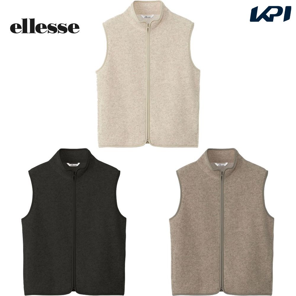 エレッセ Ellesse テニスウェア レディース ウールパイルフルジップベスト EW823322 2023FW :EW823322:KPIsports