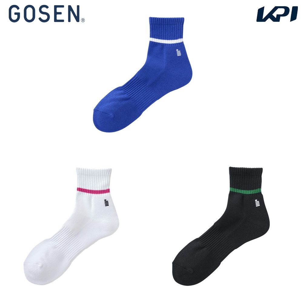 ゴーセン GOSEN テニスアクセサリー メンズ   ショートソックス F2400｜kpisports