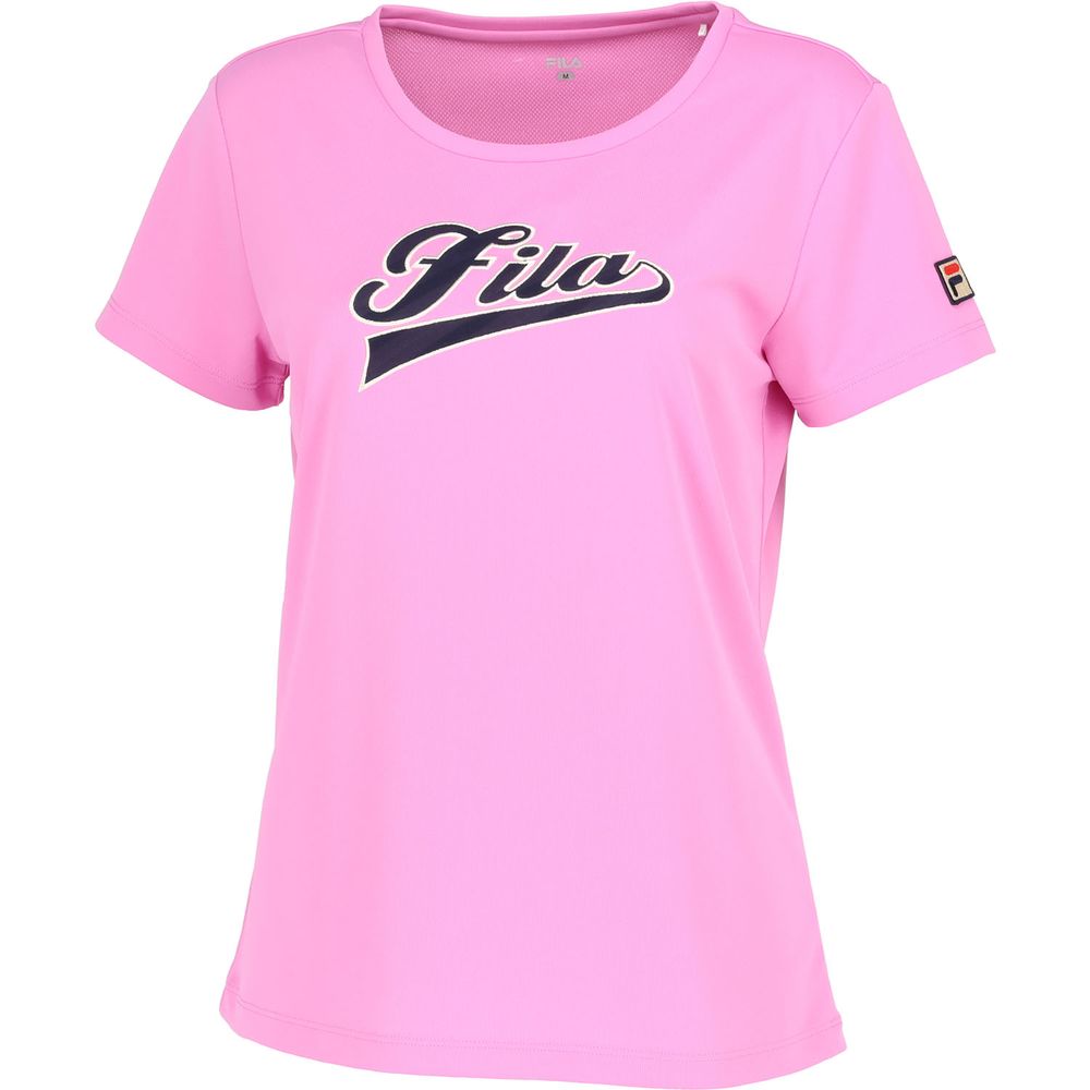 フィラ FILA テニスウェア レディース   アップリケTシャツ VL2866 2024SS