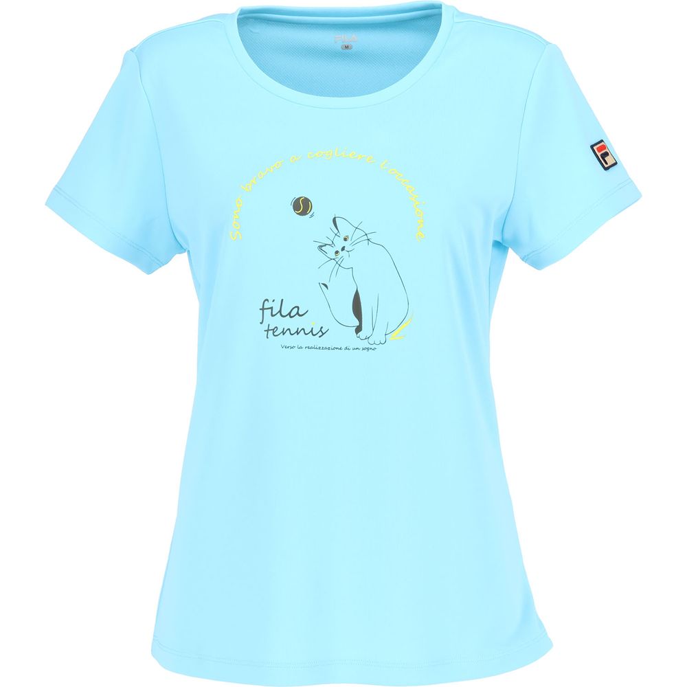 フィラ FILA テニスウェア レディース   グラフィックTシャツ VL2870 2024SS