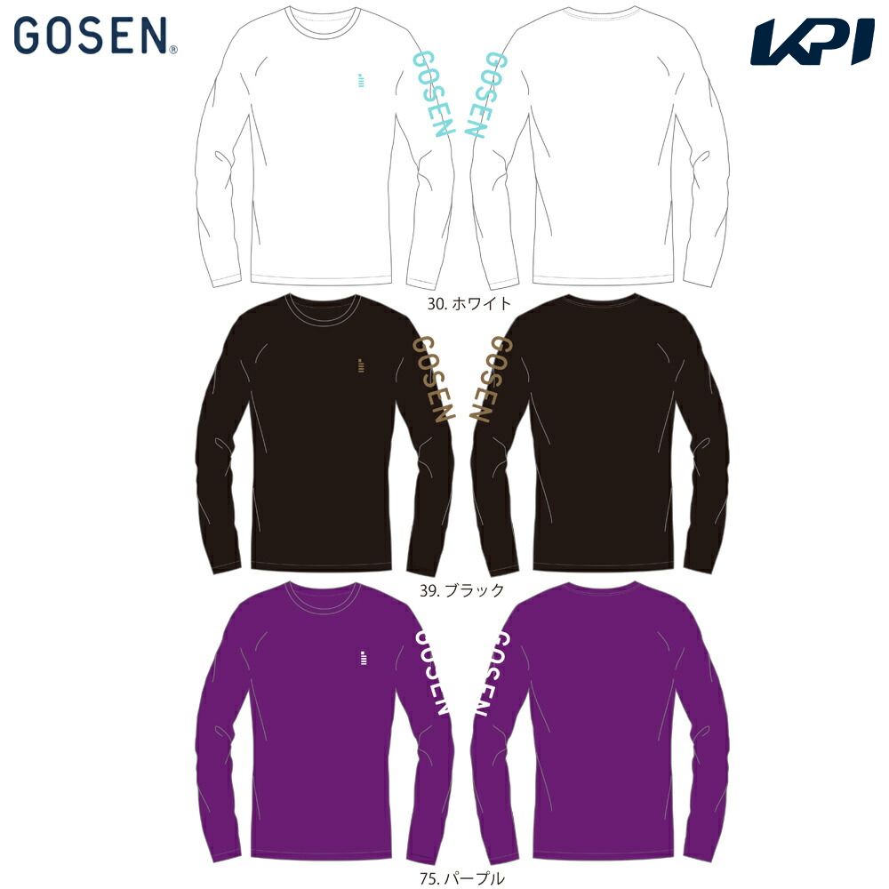 ゴーセン GOSEN テニスウェア ユニセックス GOSENロゴロングスリーブTシャツ 2022秋企画 JPT20 2022FW｜kpisports